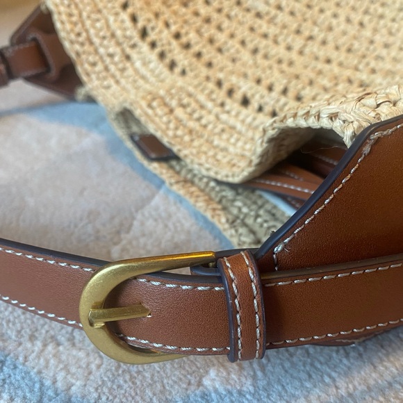 Mango Large Valeta Crocheted Raffia Bag - Picture 5 of 13